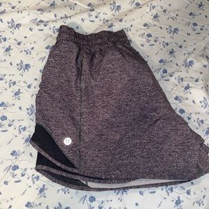 Grey lululemon hotty hot shorts